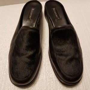 Rockport fur/leather loafers